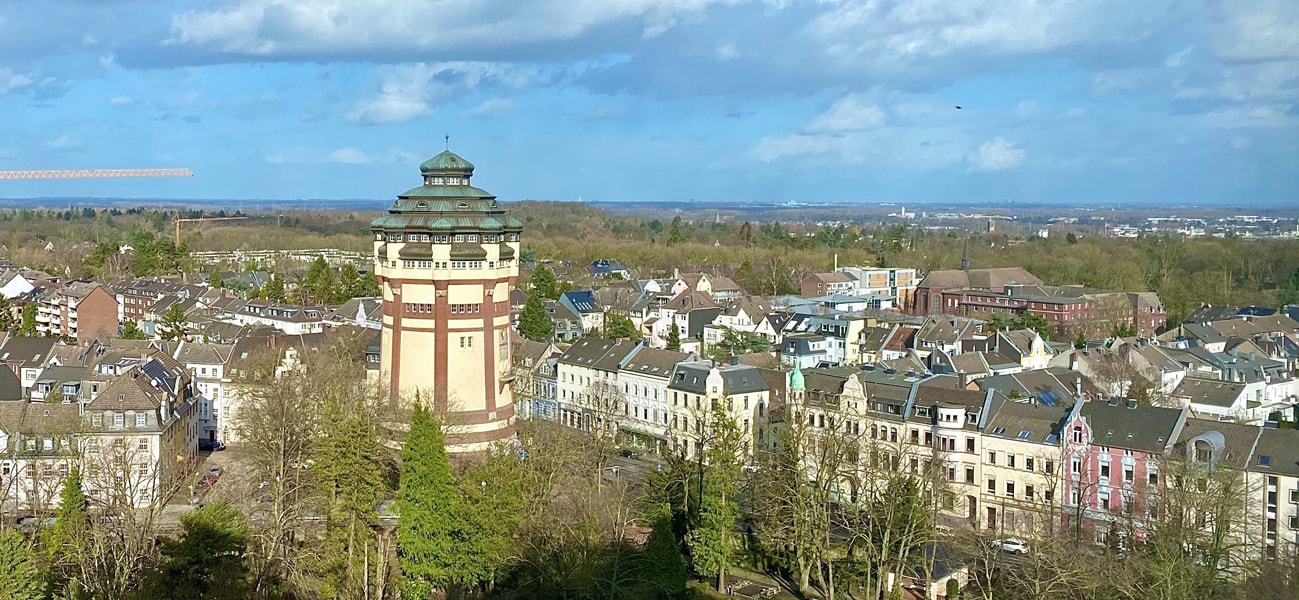 Mönchengladbach Stadtpanorama mit Wasserturm